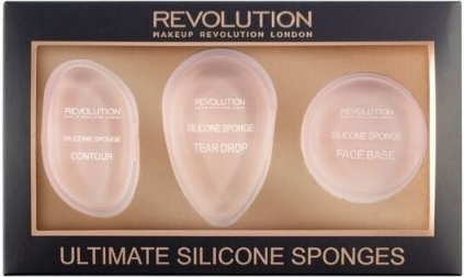 Makeup Revolution Applicators gąbki silikonowe zestaw Ultimate Silicone Sponges Set 3 szt. 1 op.