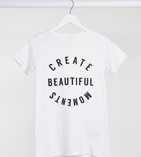 Mama Licious Mamalicious – Biały T-shirt z napisem