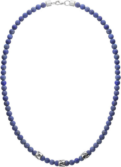 Manoki Naszyjnik męski lapis lazuli z beadsami etno style