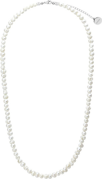 Manoki Perłowy damski naszyjnik z białych pereł klasyczny