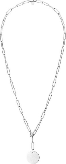 Manoki Personalizacja - naszyjnik srebrny z medalionem na łańcuchu ze stali szlachetnej