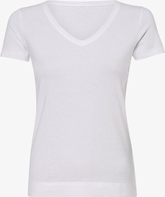 Marie Lund T-shirt damski Kobiety Bawełna biały jednolity