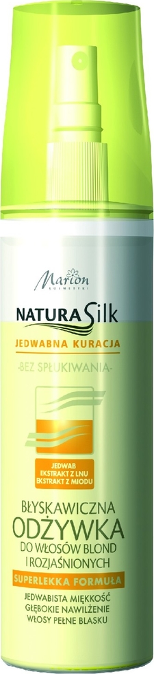 Marion, Natura Silk, błyskawiczna odżywka do włosów blond i rozjaśnionych, 150 ml