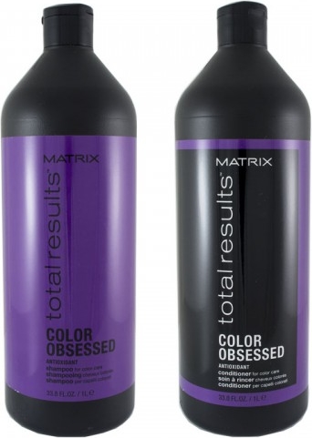 Matrix Total Results Color Obsessed Zestaw pielęgnujący włosy farbowane, szampon 1000ml i odżywka 1000ml