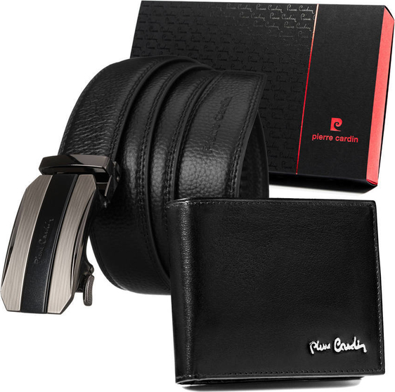 Merg Elegancki zestaw prezentowy z paskiem i portfelem — Pierre Cardin
