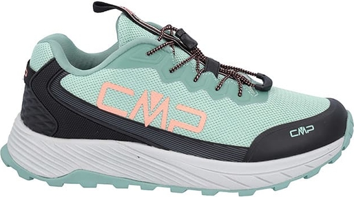 Miętowe buty sportowe CMP z płaską podeszwą sznurowane w sportowym stylu