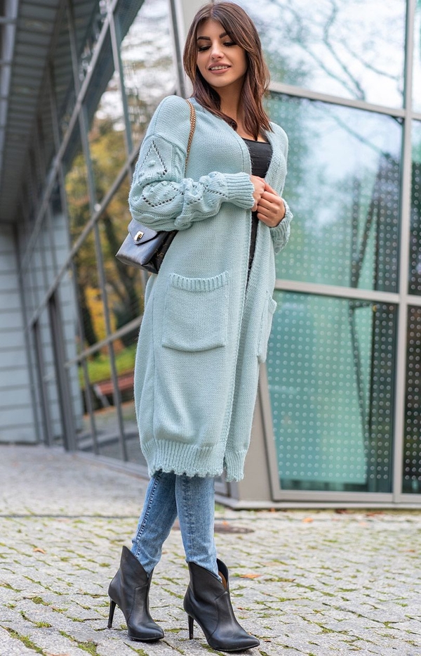 Miętowy sweter MERRIBEL w stylu casual