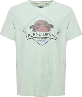 Miętowy t-shirt Blend w młodzieżowym stylu