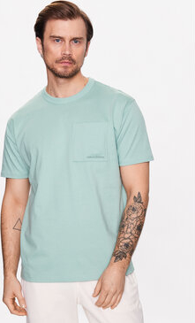 Miętowy t-shirt New Balance z krótkim rękawem