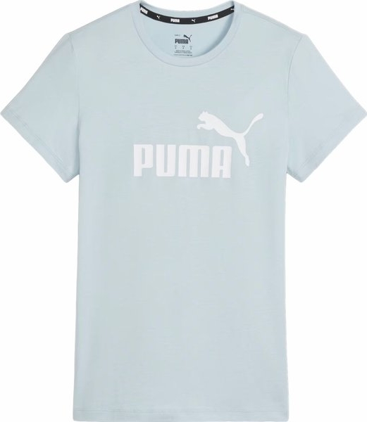 Miętowy t-shirt Puma z okrągłym dekoltem w sportowym stylu z krótkim rękawem