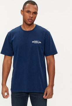 Miętowy t-shirt Wrangler w stylu casual