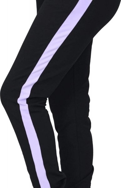 MijaCulture Wygodne spodnie dresowe ciążowe Coco M003 czarny/fiolet