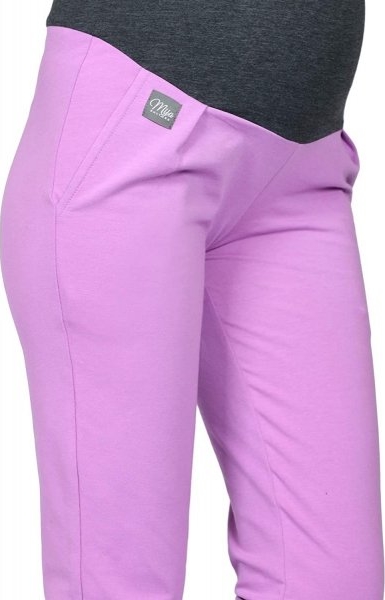 MijaCulture Wygodne spodnie dresowe ciążowe Coco M003 róż