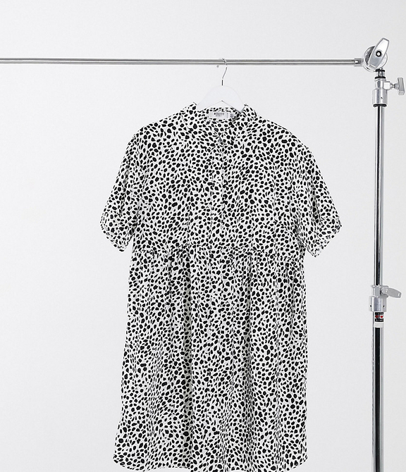 Missguided Maternity – Luźna sukienka koszulowa w łatki dalmatyńczyka-Wielokolorowy