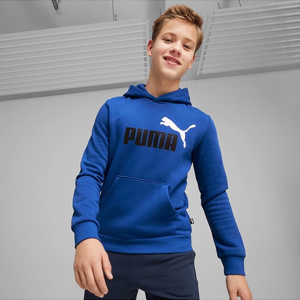 Niebieska bluza dziecięca Puma z bawełny