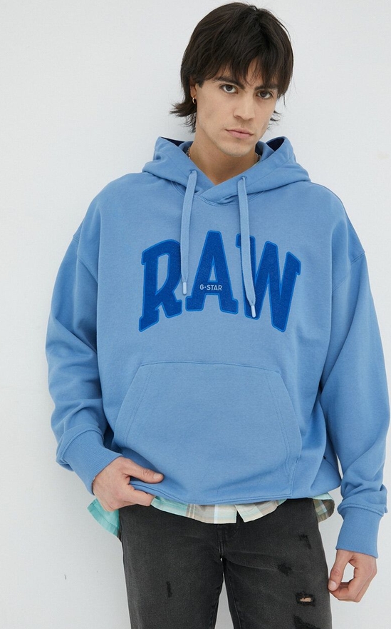Niebieska bluza G-Star Raw z bawełny w młodzieżowym stylu