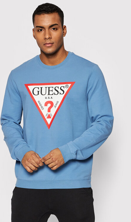 Niebieska bluza Guess w młodzieżowym stylu