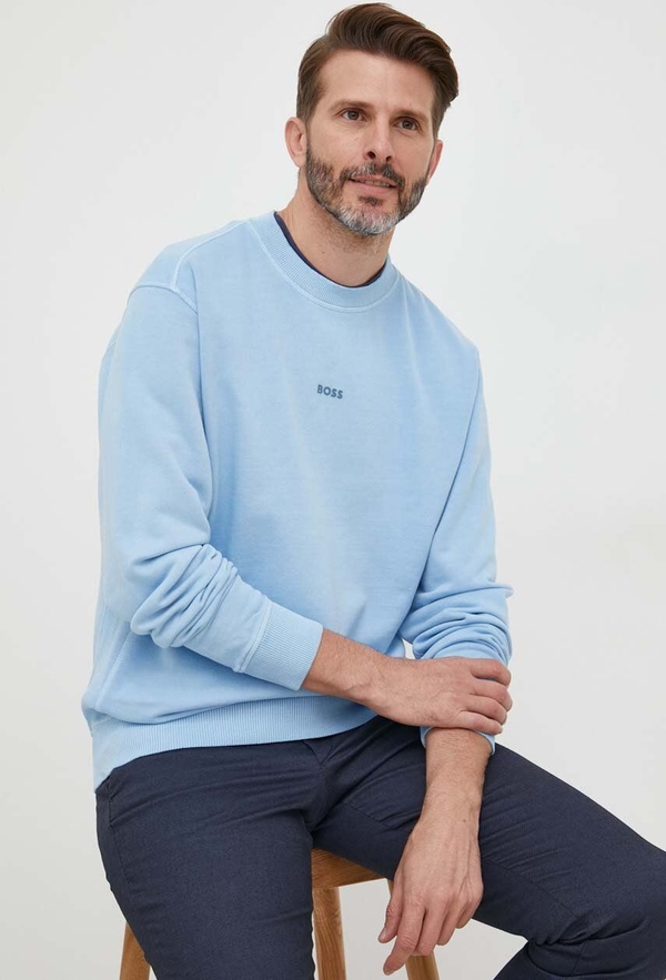 Niebieska bluza Hugo Boss z bawełny