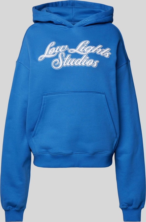 Niebieska bluza Low Lights Studios z bawełny w stylu casual z kapturem