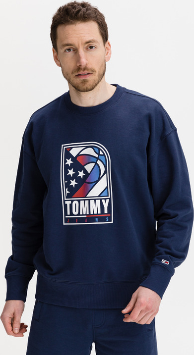 Niebieska bluza Tommy Jeans w młodzieżowym stylu
