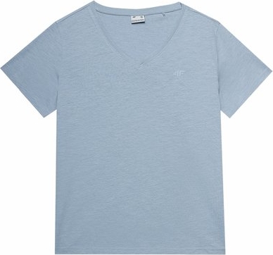 Niebieska bluzka 4F z krótkim rękawem z bawełny