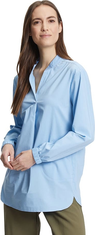 Niebieska bluzka Betty Barclay w stylu casual z długim rękawem z bawełny