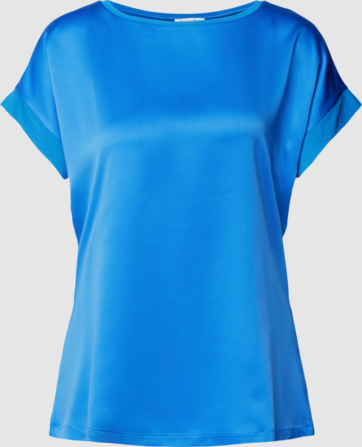 Niebieska bluzka Christian Berg Woman z krótkim rękawem z okrągłym dekoltem