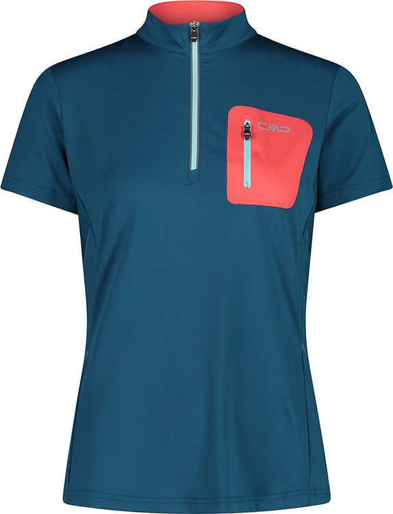 Niebieska bluzka CMP w sportowym stylu z krótkim rękawem