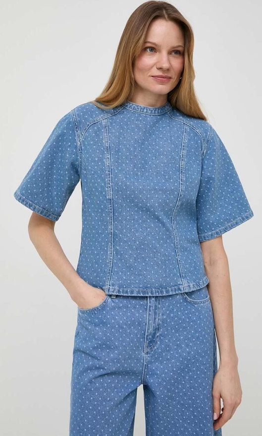 Niebieska bluzka Custommade w stylu casual