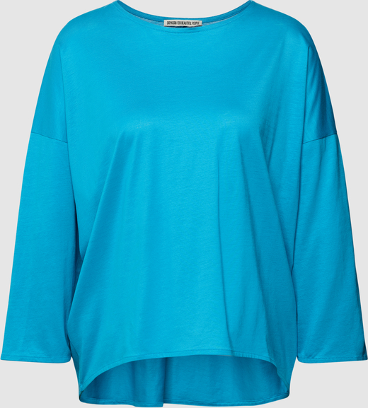 Niebieska bluzka Drykorn z bawełny w stylu casual z długim rękawem