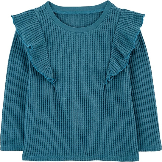 Niebieska bluzka dziecięca OshKosh z długim rękawem dla dziewczynek