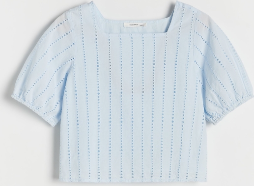 Niebieska bluzka dziecięca Reserved z bawełny