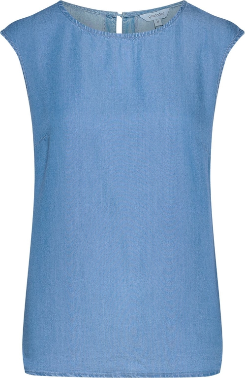 Niebieska bluzka Greenpoint z okrągłym dekoltem w stylu casual bez rękawów