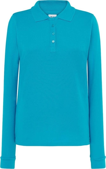 Niebieska bluzka JK Collection z dekoltem w kształcie litery v w stylu casual z długim rękawem