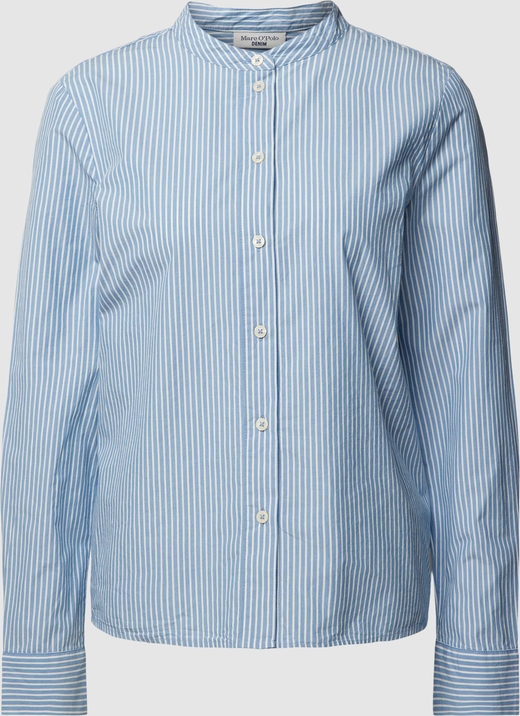 Niebieska bluzka Marc O'Polo z bawełny w stylu casual z długim rękawem