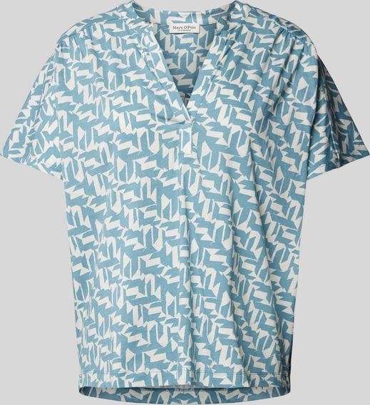 Niebieska bluzka Marc O'Polo z dekoltem w kształcie litery v