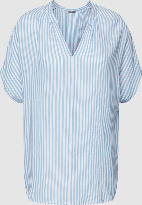 Niebieska bluzka Montego w stylu casual z krótkim rękawem