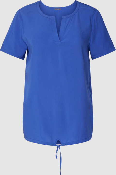 Niebieska bluzka Montego z krótkim rękawem z okrągłym dekoltem