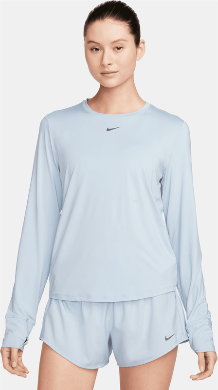 Niebieska bluzka Nike w sportowym stylu z długim rękawem