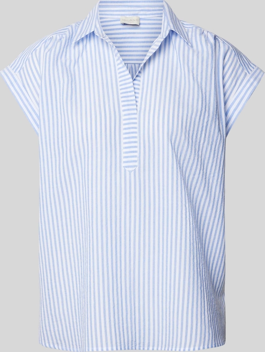 Niebieska bluzka Peek&Cloppenburg w stylu casual z dekoltem w kształcie litery v z bawełny