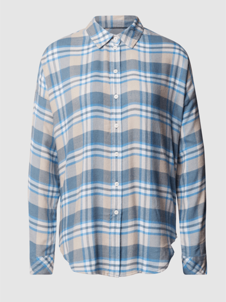 Niebieska bluzka Review z bawełny w sportowym stylu z dekoltem w kształcie litery v