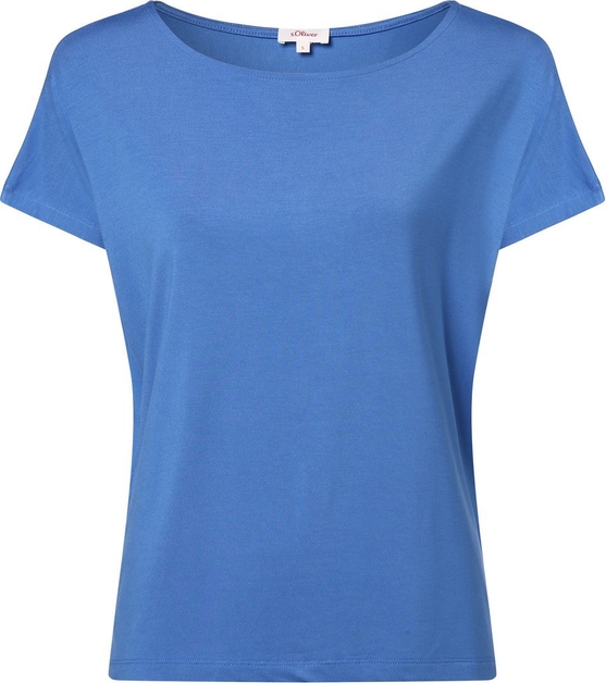 Niebieska bluzka S.Oliver z krótkim rękawem w stylu casual