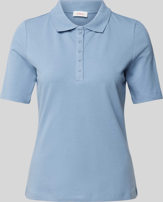 Niebieska bluzka S.Oliver z krótkim rękawem z bawełny