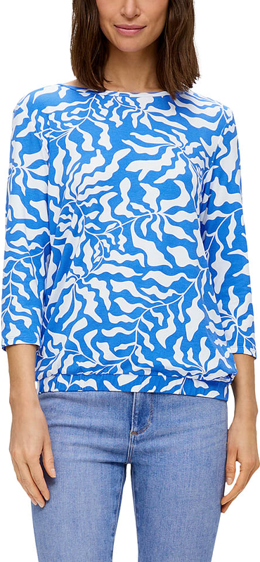 Niebieska bluzka S.Oliver z okrągłym dekoltem