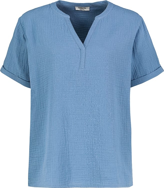 Niebieska bluzka SUBLEVEL w stylu casual