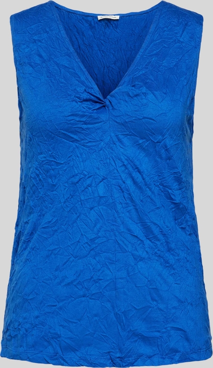 Niebieska bluzka Tom Tailor w stylu casual z dekoltem w kształcie litery v