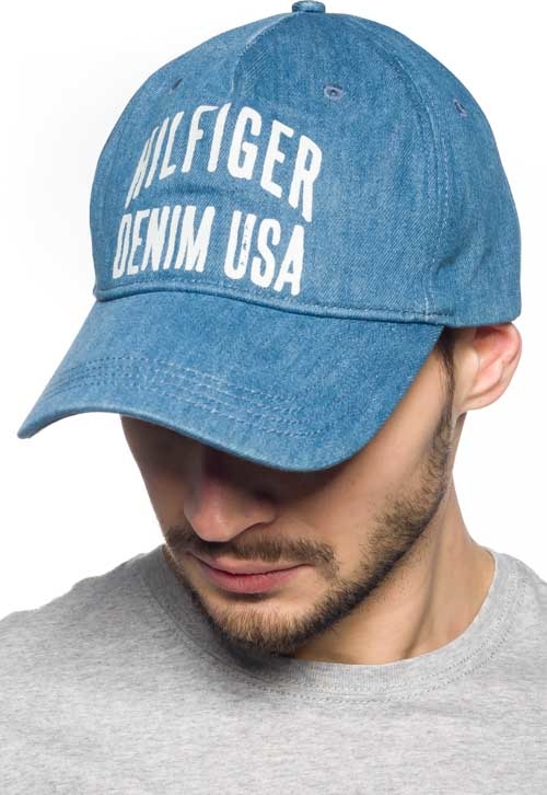 Niebieska czapka Hilfiger Denim