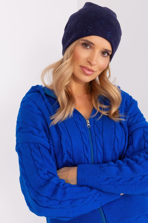Niebieska czapka Wool Fashion Italia