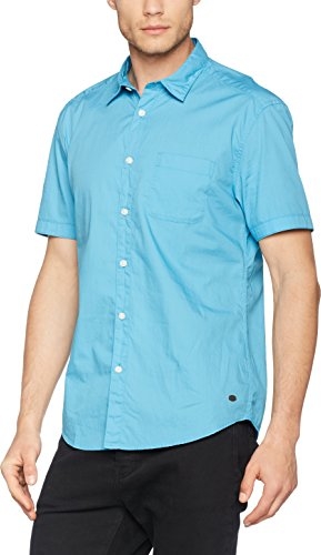 Niebieska koszula amazon.de z krótkim rękawem