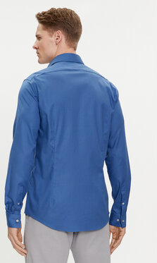 Niebieska koszula Calvin Klein z klasycznym kołnierzykiem z długim rękawem w stylu casual